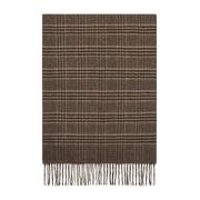 Kiton Lyxigt Sidenscarf Glen Plaid Multicolor, Dam