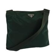 Prada Vintage Pre-owned Nylon prada-vskor Green, Dam