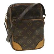 Louis Vuitton Vintage Pre-owned Canvas axelremsvskor Brown, Dam