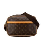 Louis Vuitton Vintage Pre-owned Canvas axelremsvskor Brown, Dam