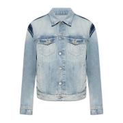 MM6 Maison Margiela Denimjacka med Vintage-effekt Blue, Herr