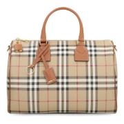 Burberry Tryckt Canvas Bowlingväska Multicolor, Dam