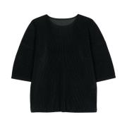 Issey Miyake Avslappnad Bomull T-shirt Black, Herr