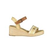 Tommy Hilfiger Beige Polyester Sandal med spänne stängning Beige, Dam