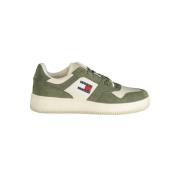 Tommy Hilfiger Grön Polyester Sneaker med Kontrastdetaljer Green, Herr