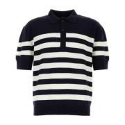 Balmain Ull Polo Skjorta med Brodyr Multicolor, Herr