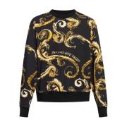 Versace Jeans Couture Svart Tröja Modern Modestil Multicolor, Herr