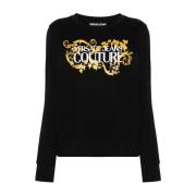 Versace Jeans Couture Svart tröja med ***cv stil Black, Dam