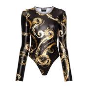 Versace Jeans Couture Svart Topwear för Kvinnor Aw24 Multicolor, Dam