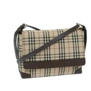 Burberry Vintage Pre-owned Canvas axelremsvskor Brown, Dam