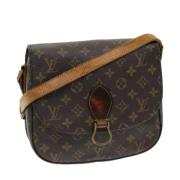 Louis Vuitton Vintage Pre-owned Canvas axelremsvskor Brown, Dam