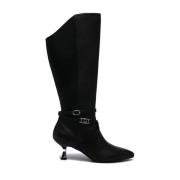 Liu Jo Svarta stiletto boots med spänne Black, Dam