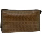 Fendi Vintage Pre-owned Canvas kuvertvskor Brown, Dam