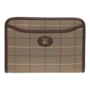 Burberry Vintage Pre-owned Canvas kuvertvskor Brown, Dam