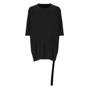 Rick Owens Svart bomulls T-shirt med rund hals och korta ärmar Black, ...