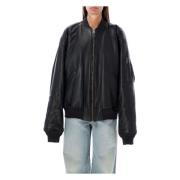 Balenciaga Mjuk Läderbomber Black, Dam