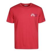 MC2 Saint Barth Logotyp Bomull T-shirt med korta ärmar Red, Herr