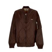 Obey Quiltad Bomberjacka i Java Brown Brown, Dam