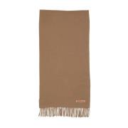 Acne Studios Fringe Wool Scarf i Karamell Brown, Dam