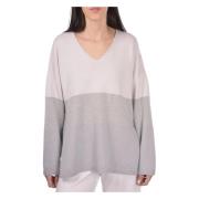 Gran Sasso Casual Stickad Pullover Sweater Gray, Dam