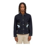 A Bathing APE Grafiskt Tryck Jeansjacka Blue, Herr