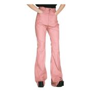 Rick Owens Coated Finish Bolan Pants Pink, Dam