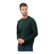 Hugo Boss Grön Crew Neck Ulltröja Green, Herr