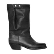 Isabel Marant Svarta Läder Ankelboots Black, Dam