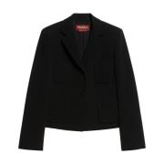 Max Mara Studio Boxy cady jacka med knappar framtill Black, Dam