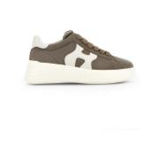 Hogan Bruna sneakers med vit sula Brown, Dam