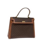 Celine Vintage Pre-owned Canvas handvskor Brown, Dam