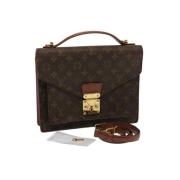 Louis Vuitton Vintage Pre-owned Belagd canvas handvskor Brown, Dam