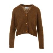 NIU Stiliga Cardigan Sweaters Brown, Dam