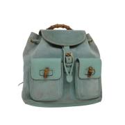 Gucci Vintage Pre-owned Mocka ryggsckar Blue, Dam