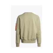 Parajumpers Beige Sabre Sweatshirt med Nyloninsatser Beige, Herr