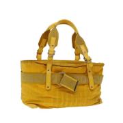 Fendi Vintage Pre-owned Canvas handvskor Yellow, Dam