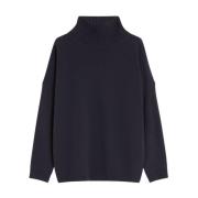 Max Mara Weekend Oversized Ull Turtleneck Tröja Blue, Dam