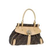 Fendi Vintage Pre-owned Canvas handvskor Brown, Dam