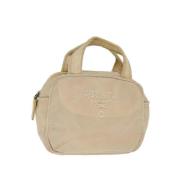 Prada Vintage Pre-owned Nylon handvskor Beige, Dam