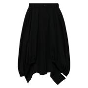 Comme des Garçons Svarta Ull Asymmetriska Shorts Black, Herr