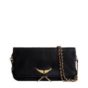 Zadig & Voltaire Rock Clutch med Avtagbar Kedja Black, Dam