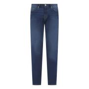 PS By Paul Smith Tapered Fit Jeans i Svart Blue, Herr