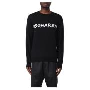 Dsquared2 Crewneck Pullover Sweater Black, Herr