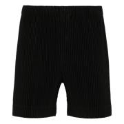 Issey Miyake Svarta Veckade Shorts Black, Herr