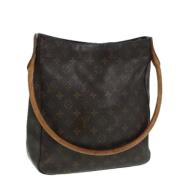 Louis Vuitton Vintage Pre-owned Canvas axelremsvskor Brown, Dam