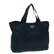 Prada Vintage Pre-owned Nylon totevskor Blue, Dam