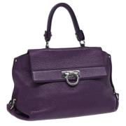 Salvatore Ferragamo Pre-owned Pre-owned Laeder handvskor Purple, Dam