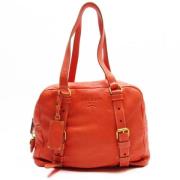 Prada Vintage Pre-owned Laeder axelremsvskor Orange, Dam