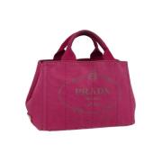 Prada Vintage Pre-owned Canvas prada-vskor Pink, Dam