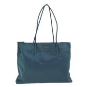 Prada Vintage Pre-owned Nylon prada-vskor Blue, Dam